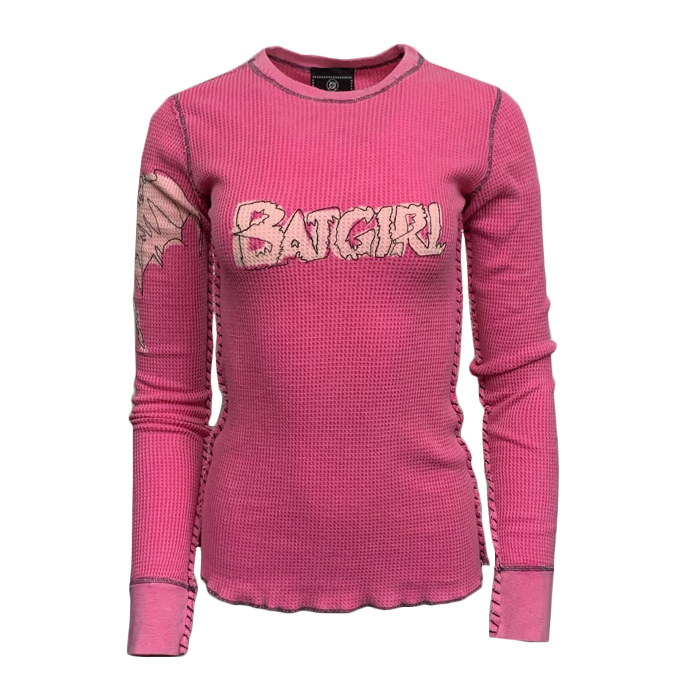 DC Comics PTH111-BATG-PINK DC Comics Women's Batgirl Thermal - Pink