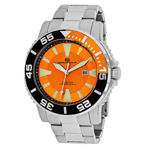 OC2910 Oceanaut Mens Marletta Silver Band Orange Dial