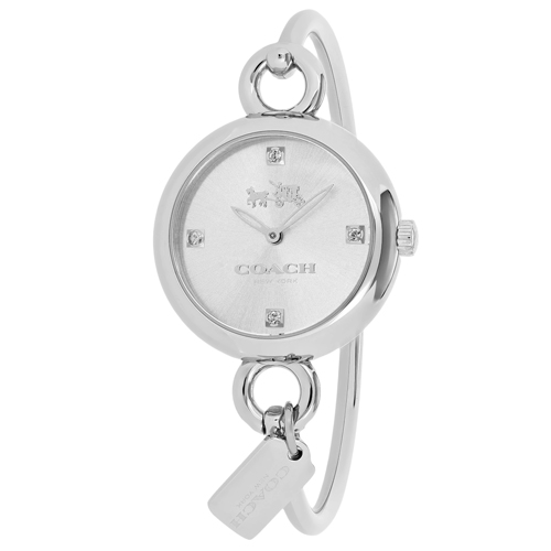 14502648 Coach Womens Hangtang Silver Band Silver Dial