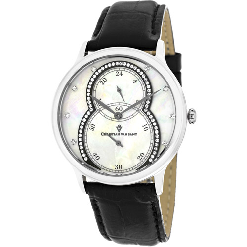 CV5410 Christian Van Sant Womens Infinie Black Band White MOP Dial