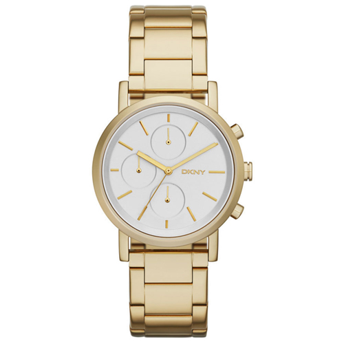 NY2274 DKNY Womens Soho Gold tone Band Silver Dial