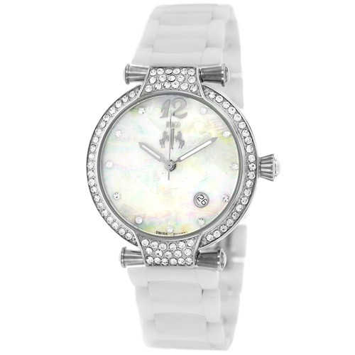 JV2210 Jivago Womens Bijoux White Band White MOP Dial