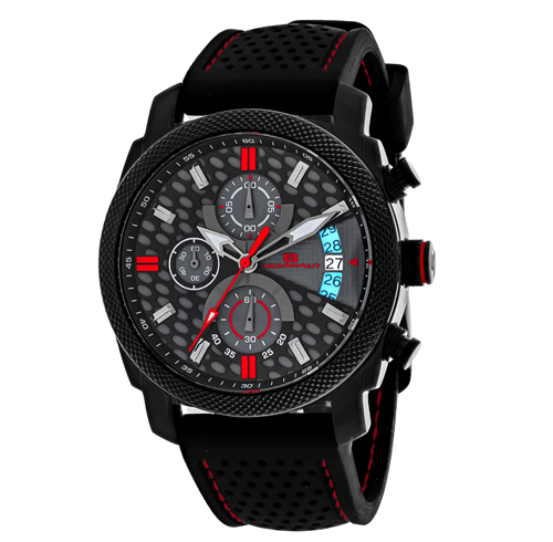 OC2324 Oceanaut Mens Kryptonite Black Band Black and Grey Dial