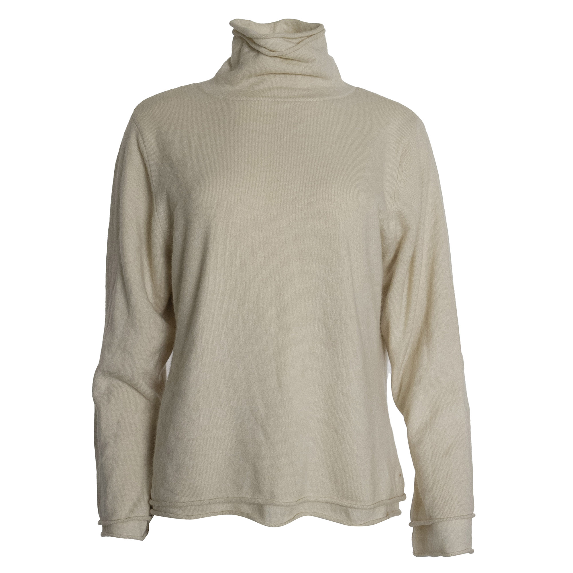 Marisol GERona By Raw7 Women's Double-Layer Turtleneck Cashmere Sweater - Ivory, Price: $69