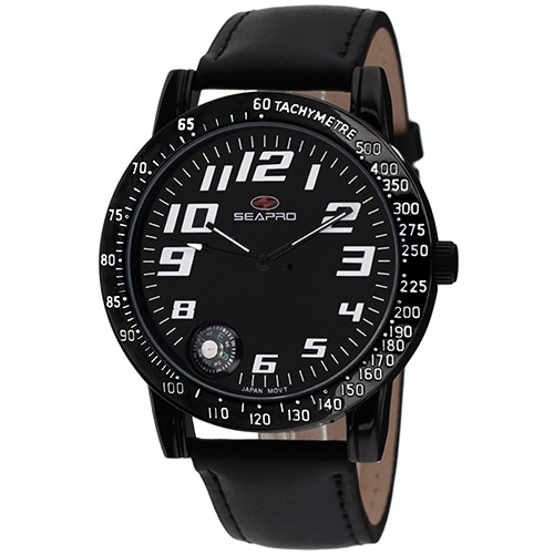 SP5112 Seapro  Mens Raceway Black Band Black Dial