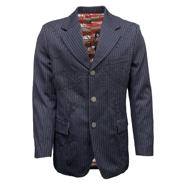 Asylum by Raw7 Men's Pinstripe Blazer