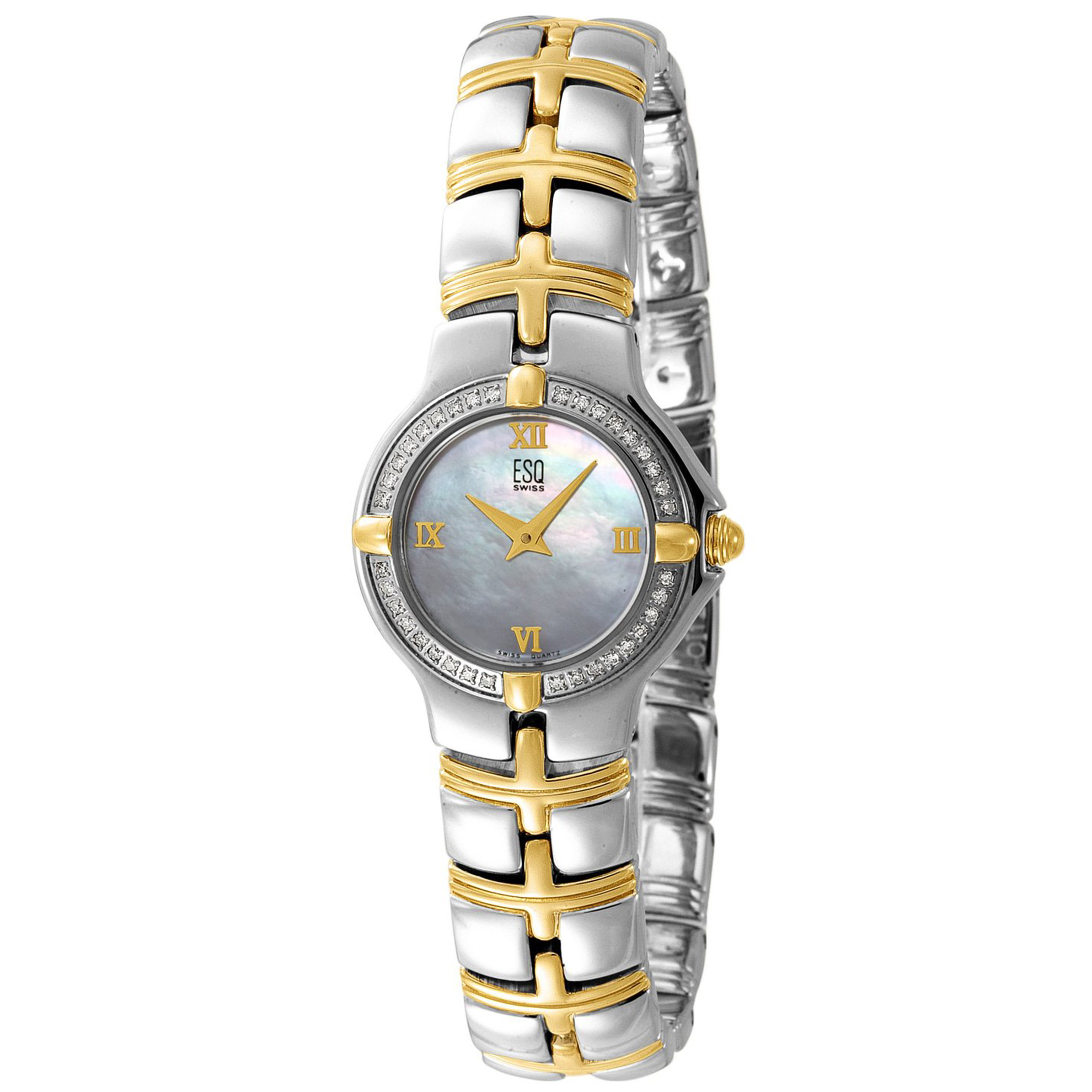 ESQ by Movado 7101116 ESQ by Movado Ladies Diamond Muse Two-Tone Mother of Pearl Dial