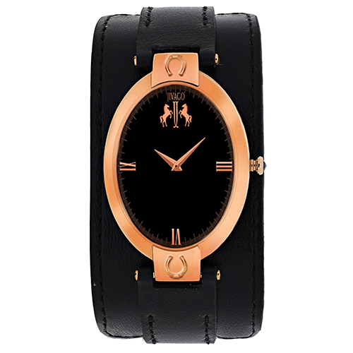 JV1831 Jivago Womens Good luck Black Band Black Dial