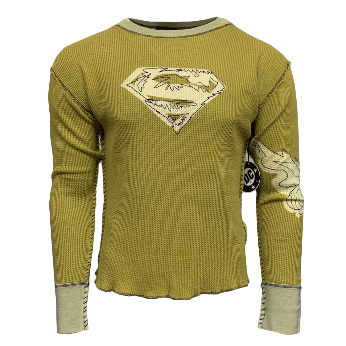 DC Comics PTH112-SUPERM-BAMBOOGRN DC Comics Men's Superman Thermal - Bamboo Green
