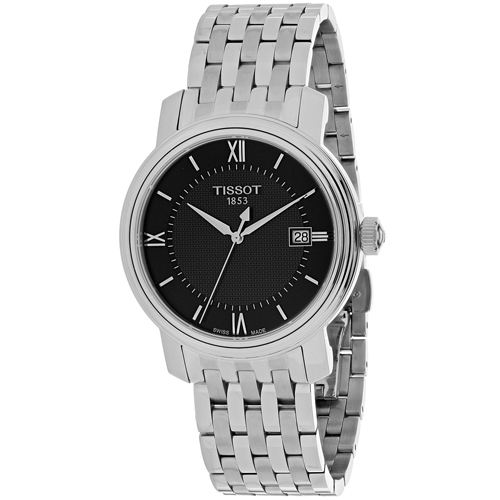 T0974101105800 Tissot Mens Bridgeport T0974101105800 Silver Band Black Dial