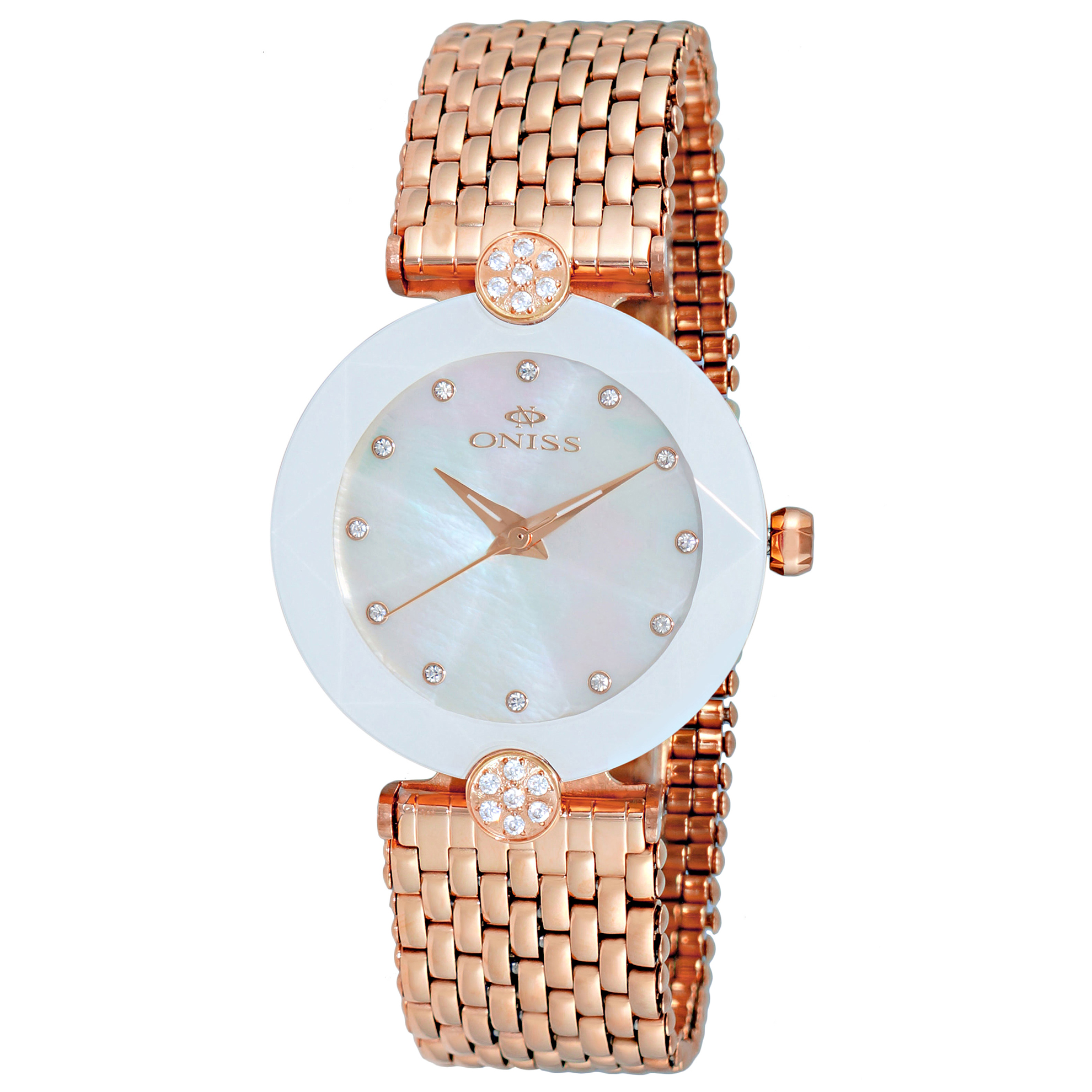 Oniss ON8777-LRGSV Oniss Milan Facetta Rose Gold White MOP Dial