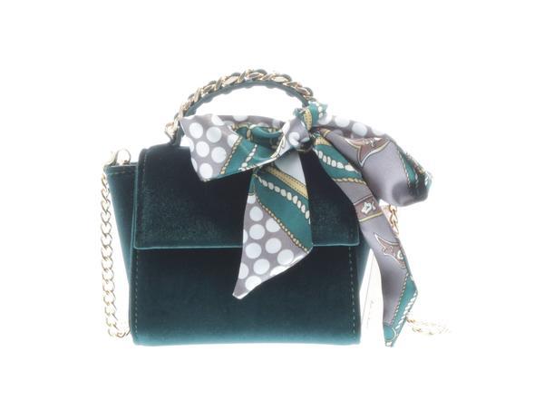 Raw 7 by Doe A Dear Top handle velvet handbag - Emerald, Price: $43