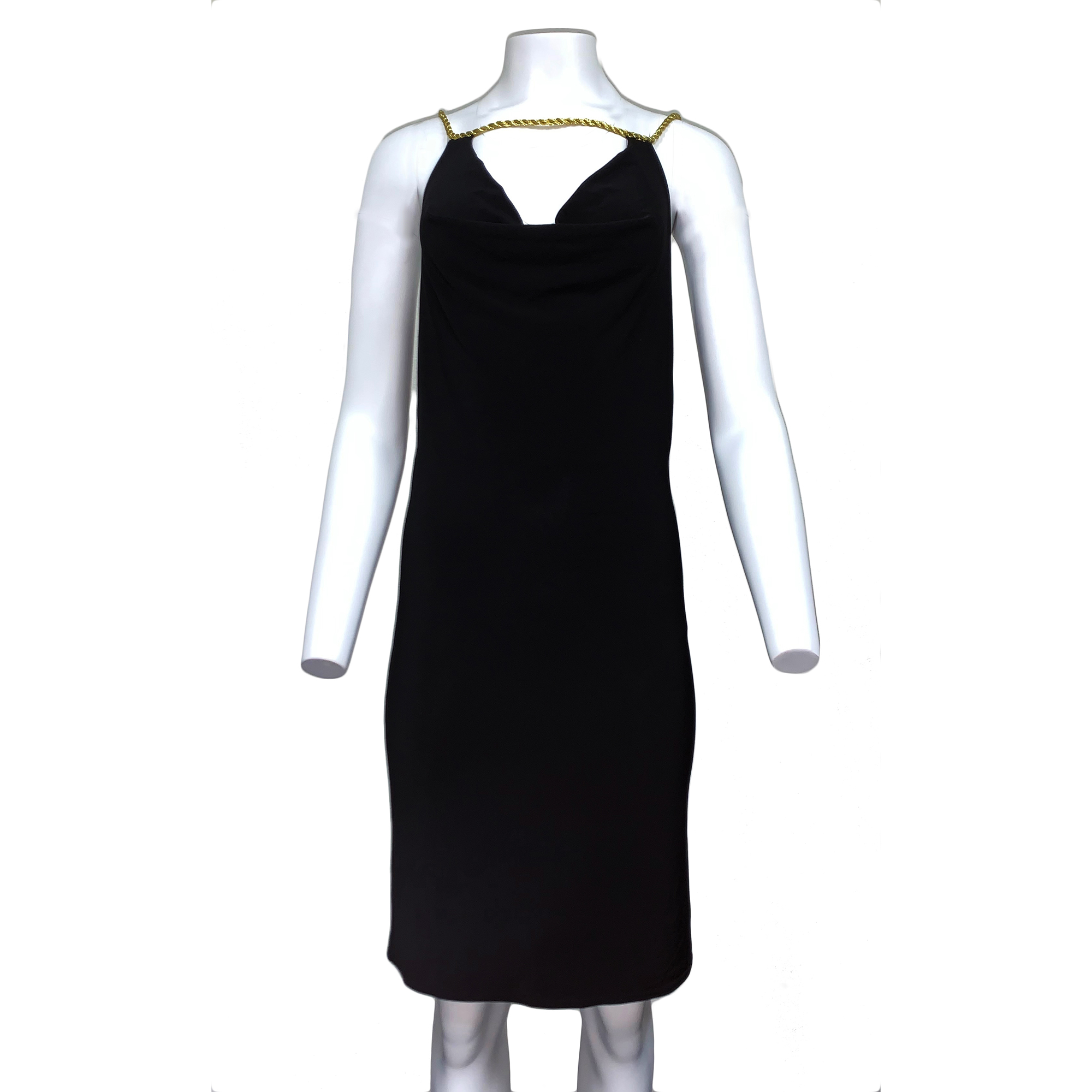 MD62136-BLK Marciano Dress with Gold Rope