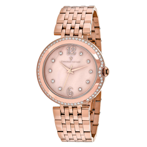 CV1614 Christian Van Sant Womens Jasmine Rose gold Band Rose gold MOP Dial