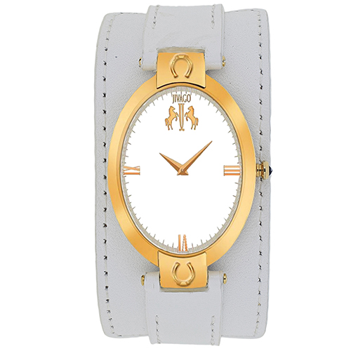 JV1837 Jivago Womens Good luck White Band Silver Dial