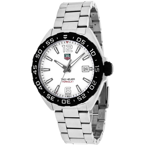 WAZ1111.BA0875 Tag Heuer Formula 1 Swiss Made Stainless Steel White Dial Black Bezel