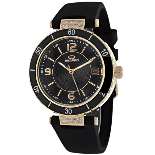 SP6414 Seapro Womens Seductive Black Band Black Dial