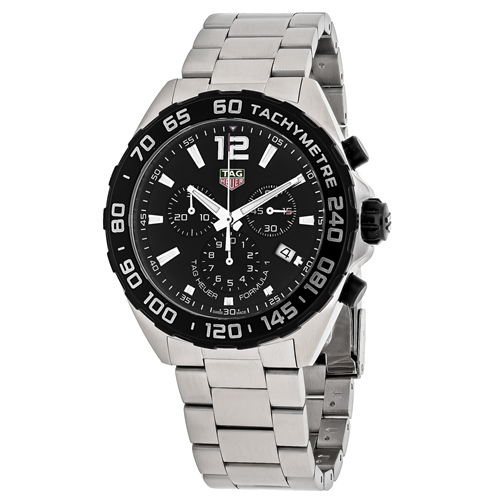 CAZ1010.BA0842 Tag Heuer Mens Formula 1 CAZ1010.BA0842 Silver Band Black Dial