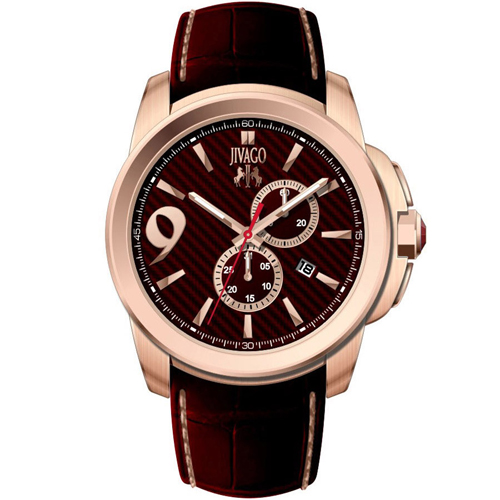 JV1511 Jivago Mens Gliese Maroon Band Maroon Dial