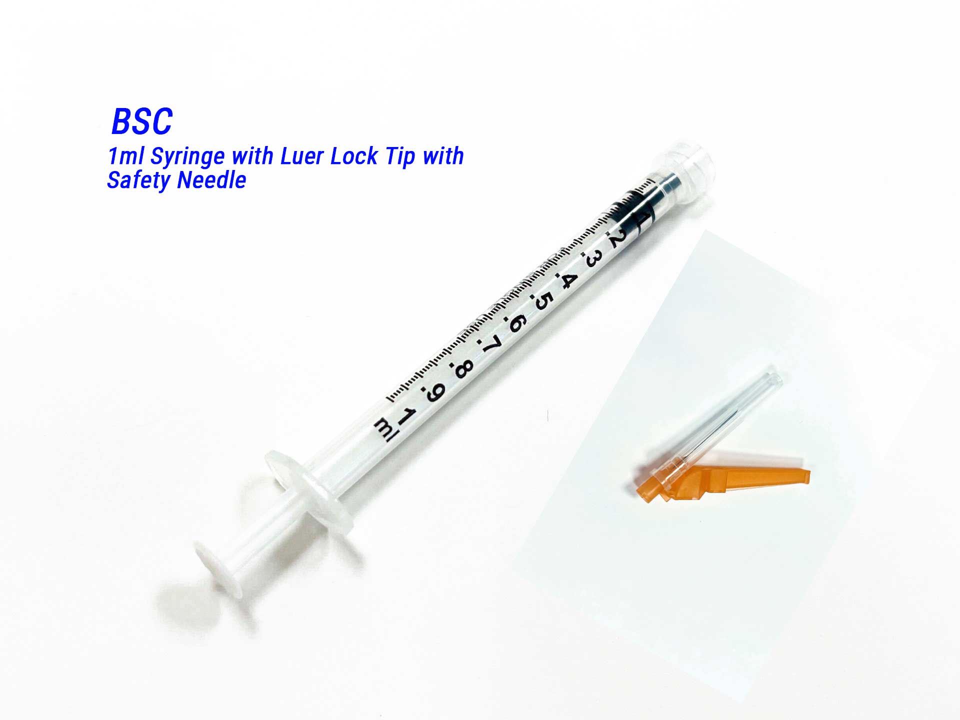 MDS-RN-S1251 BSC 1mL Luer Lock LDS Syringe and 25g x 1 Safety Needle 100sets /Case