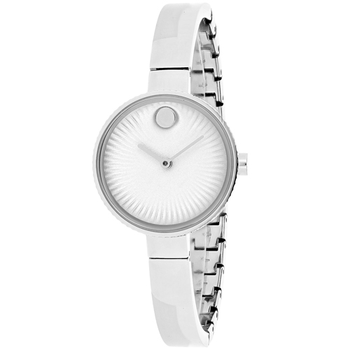3680020 Movado Womens Edge 3680020 Silver Band Silver Dial