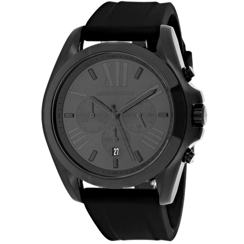 MK8560 Michael Kors Mens Bradshaw Black Band Black Dial