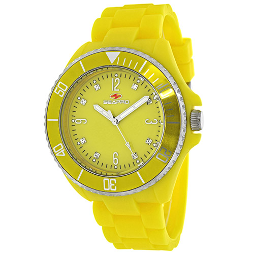 SP7417 Seapro Womens Sea Bubble Yellow Band Yellow Dial