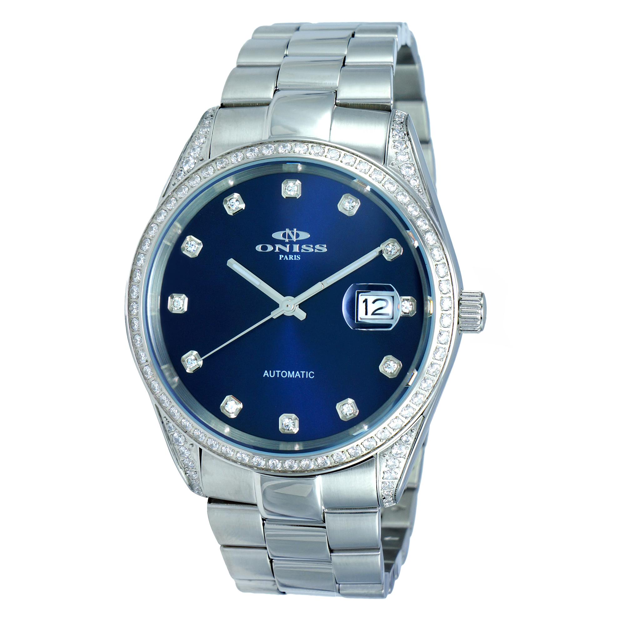 Oniss ON3883-MBU Oniss RX Automatic 104 A Grade Austrian Crystals Blue Dial