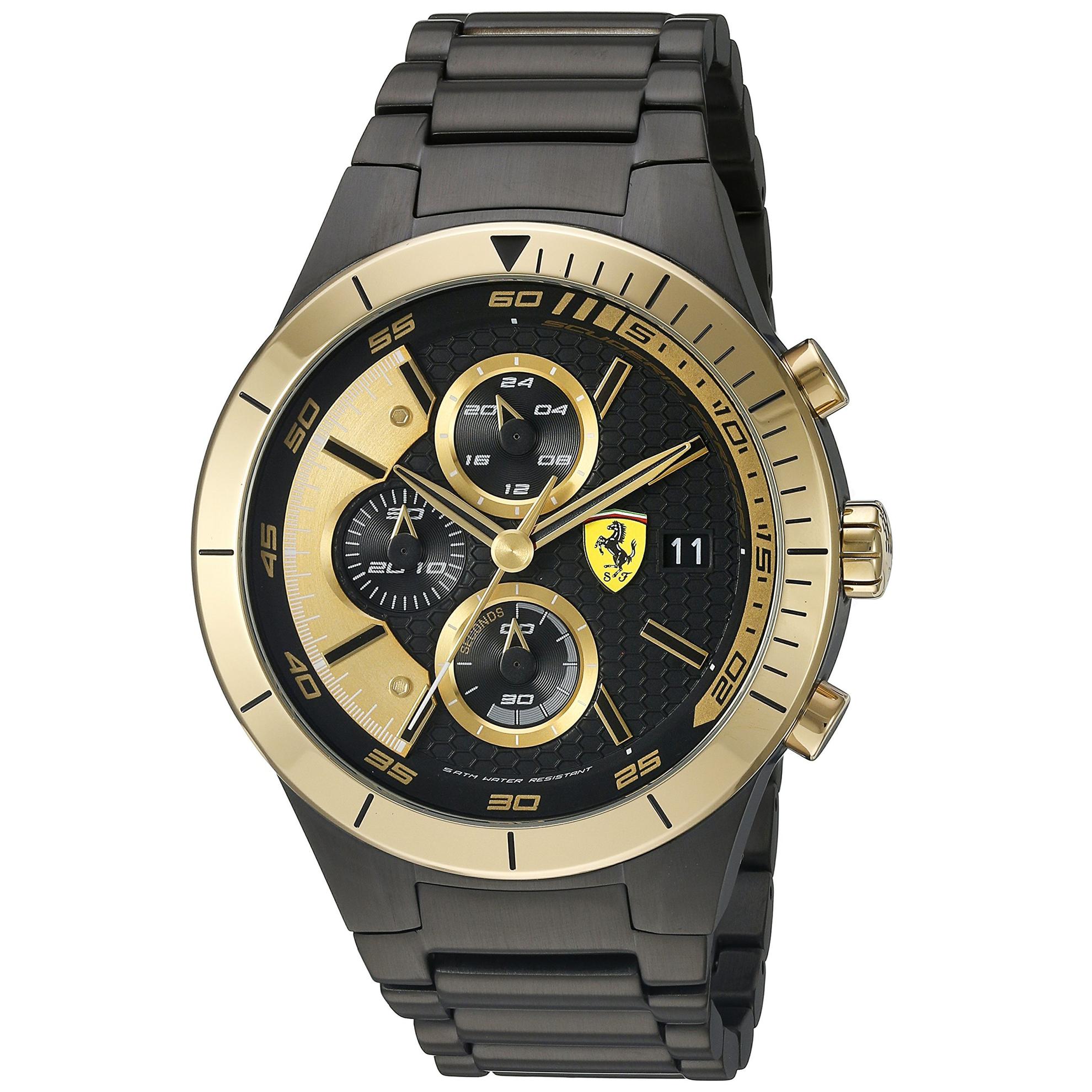 Ferrari 0830303 Ferrari RedRev Evo Chronograph Black/Gold  Dial