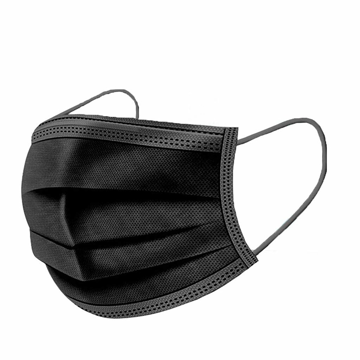 Detoxiz 3ply-black-surgical-100 100pcs Detoxiz 3ply Ear Loop Surgical Black Mask BFE and BFE  >= 95%