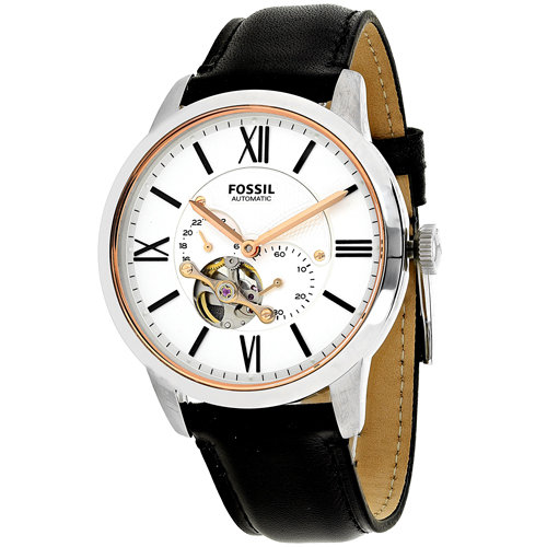 ME3104 Fossil Mens Townsman Black Band White Dial