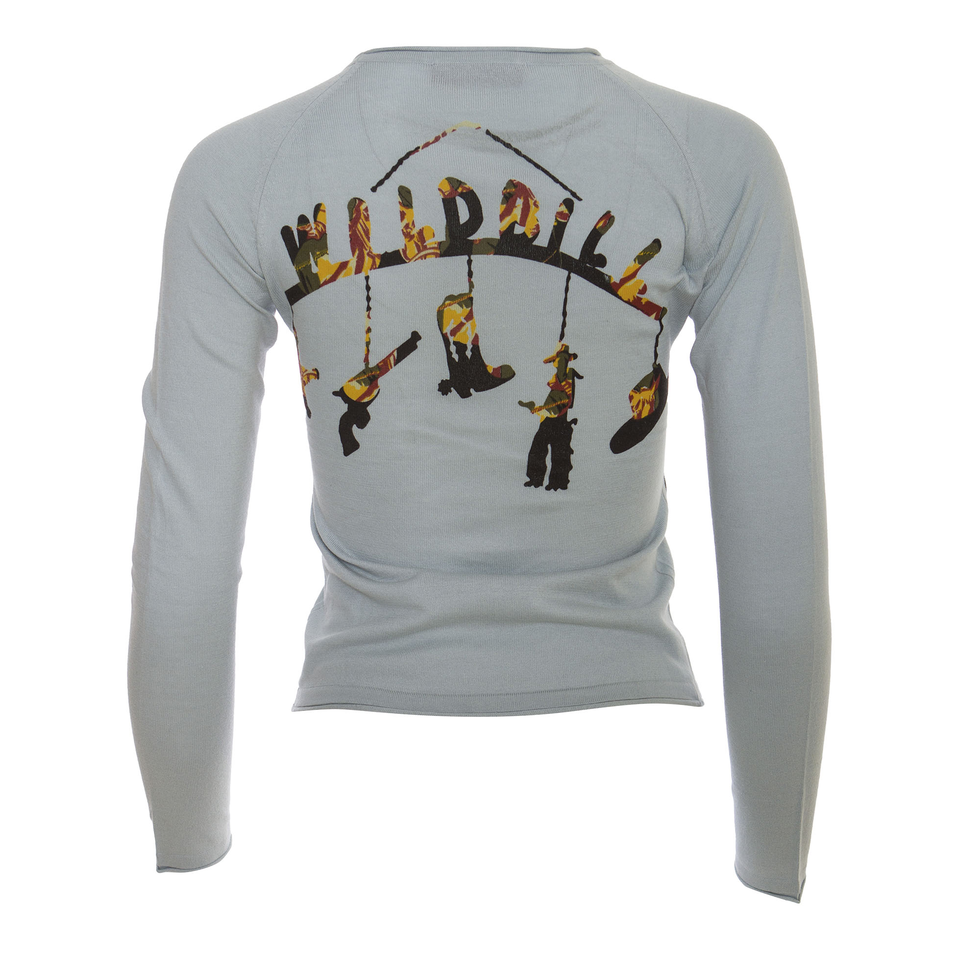 RAW 7 PTS43-CLOUD-HAT Raw7 Women's Wild Bill Long Sleeved T-Shirt - Light Blue