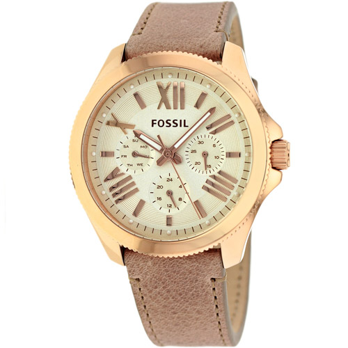 AM4532 Fossil Womens Cecile Beige Band Champagne Dial