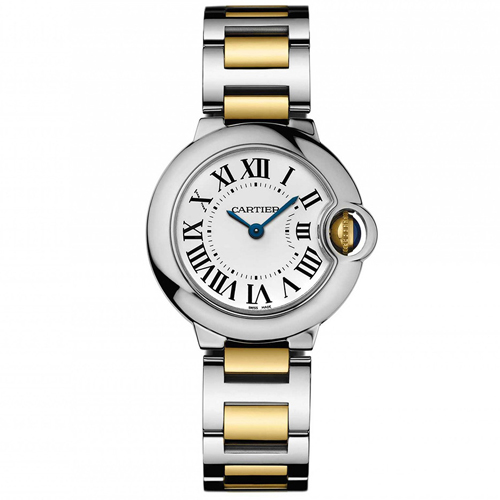 W69007Z3 Cartier Womens Ballon Bleu W69007Z3 Two-tone Gold, Silver Band Silver Dial