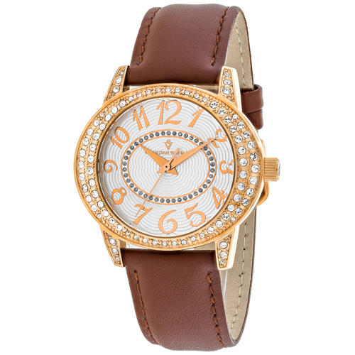 CV8413 Christian Van Sant Womens Sevilla Brown Band Silver Dial