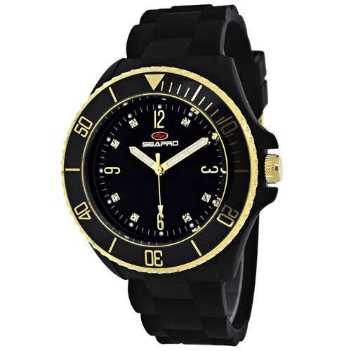 SP7410 Seapro Womens Sea Bubble Black Band Black Dial