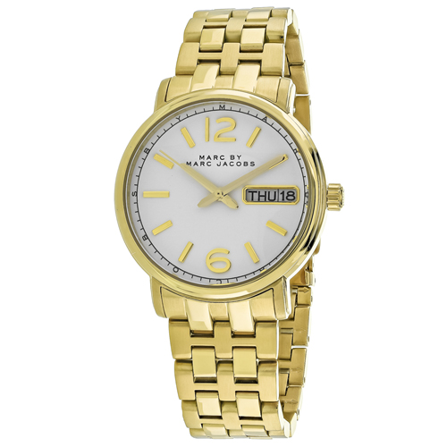 MBM8647 Marc Jacobs Womens Fergus Gold Band White Dial