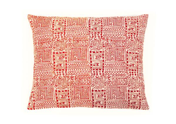 Red and Cream Temple Decorative Accent Pillow by TrendSage, Price: $84