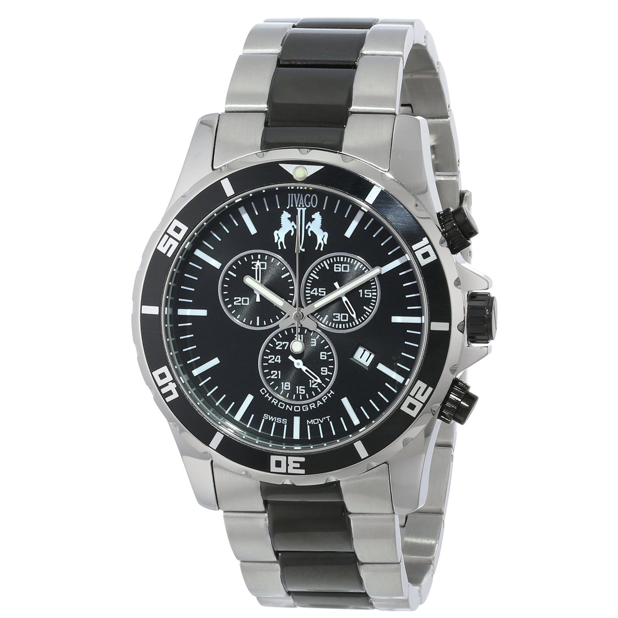 Jivago JV6128 Jivago Men's Ultimate Diver Swiss Chronograph Black Dial