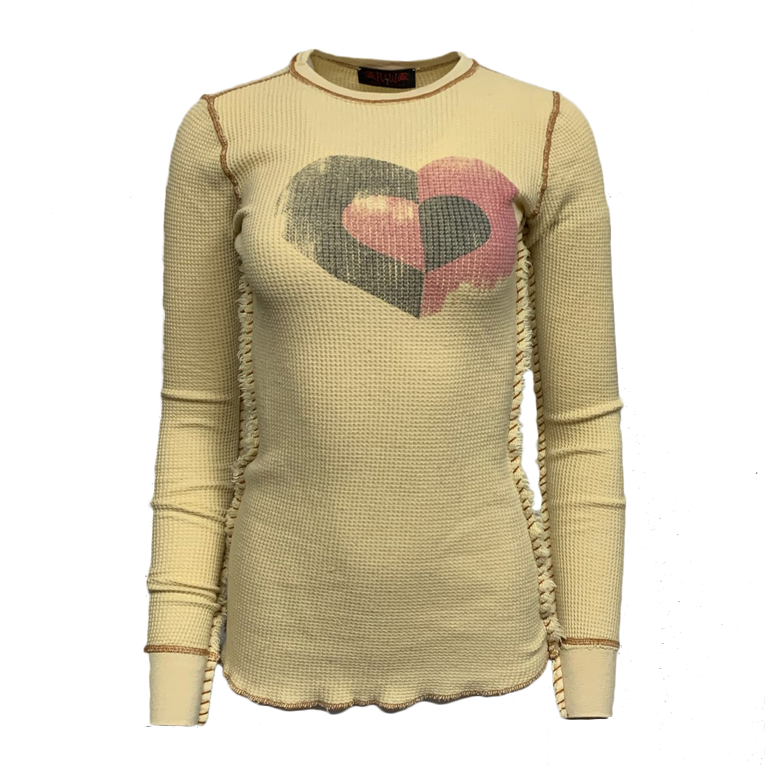 RAW 7 PTH111-HQUINN-BUTTER Raw7 DC Comics Women's Harley Quinn Thermal - Butternut