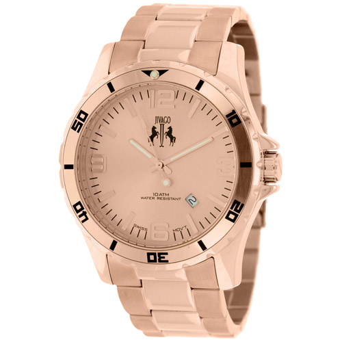 JV6113 Jivago Mens Ultimate Rose Gold Band Rose Gold Dial