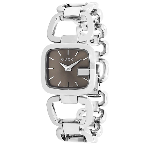 YA125507 Gucci Womens 125 Series YA125507 Silver Band Brown Dial