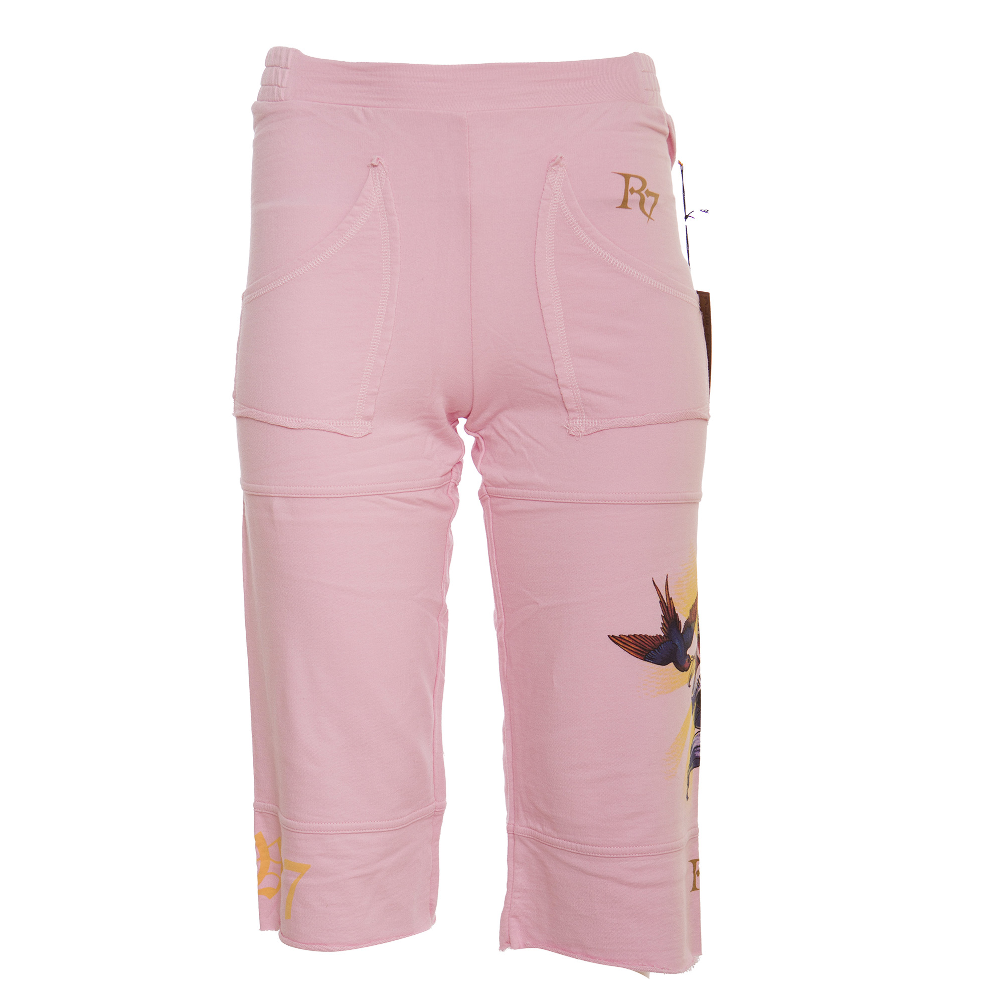 K8A18-HEART-PANT Raw7 Girls Pink Pants Heart Hummingbird theme