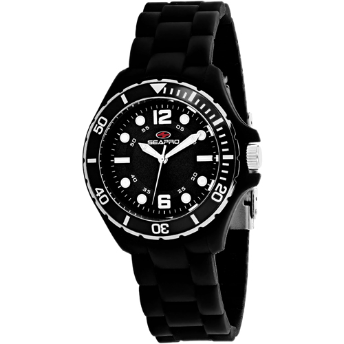 SP3219 Seapro Womens Spring Black Band Black Dial