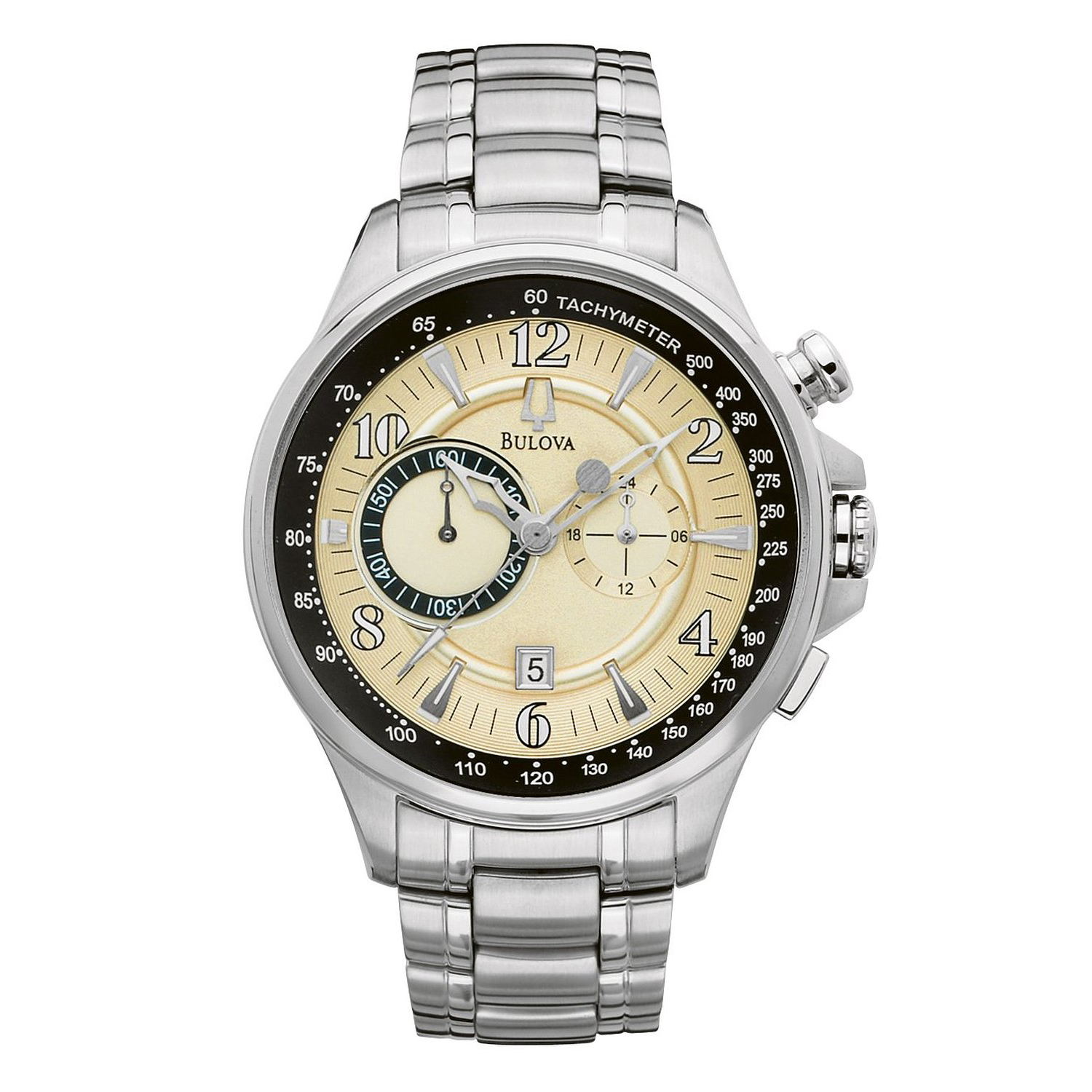 96B140 Bulova Men's Adventurer Chronograph Stainless Steel Gold Dial