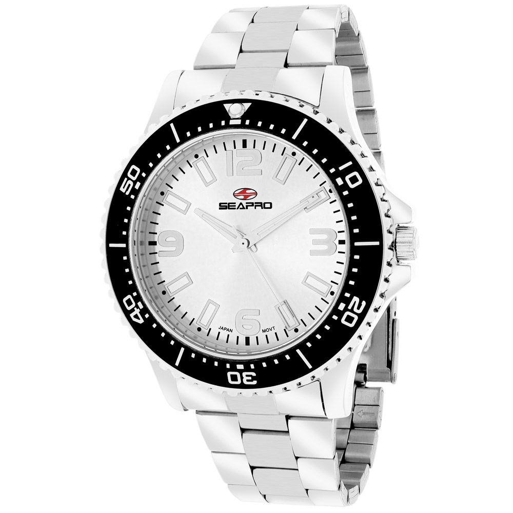 SP5331 Seapro Mens Tideway Silver Band Silver Dial