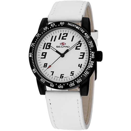 SP5213 Seapro  Womens Bold White Band White Dial