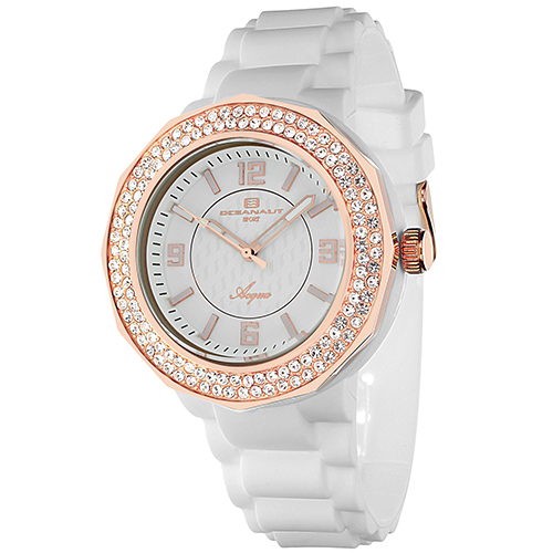 OC0221 Oceanaut Womens Acqua White Band White Dial