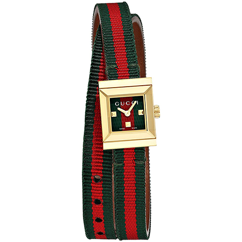 Gucci YA128527 Gucci Womens G Frame YA128527 Red Green Band Red